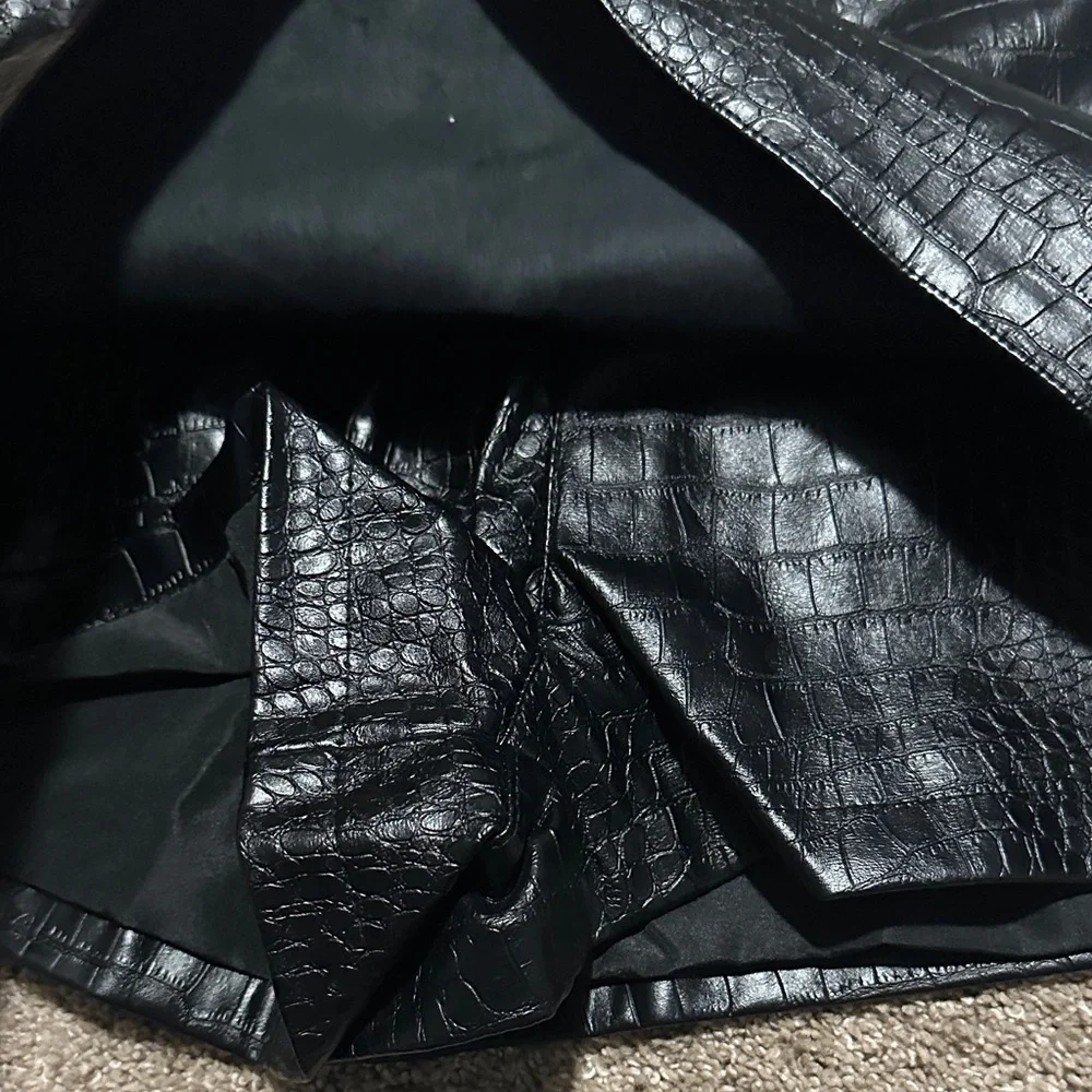Embossed Leather skorts